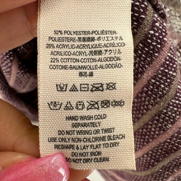 Free People Hooded Sleeveless Sweater - Purple and brown - Picture 6 of 8